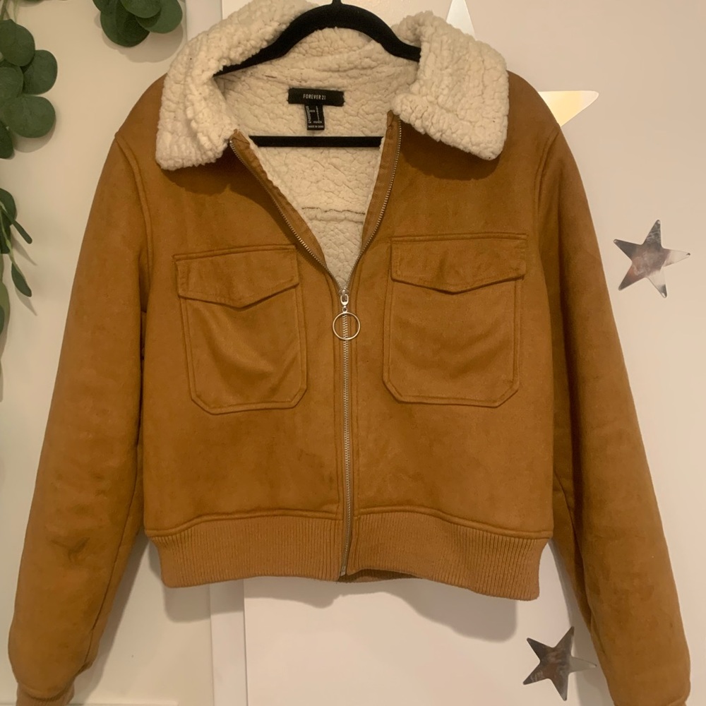 Suede bomber jacket